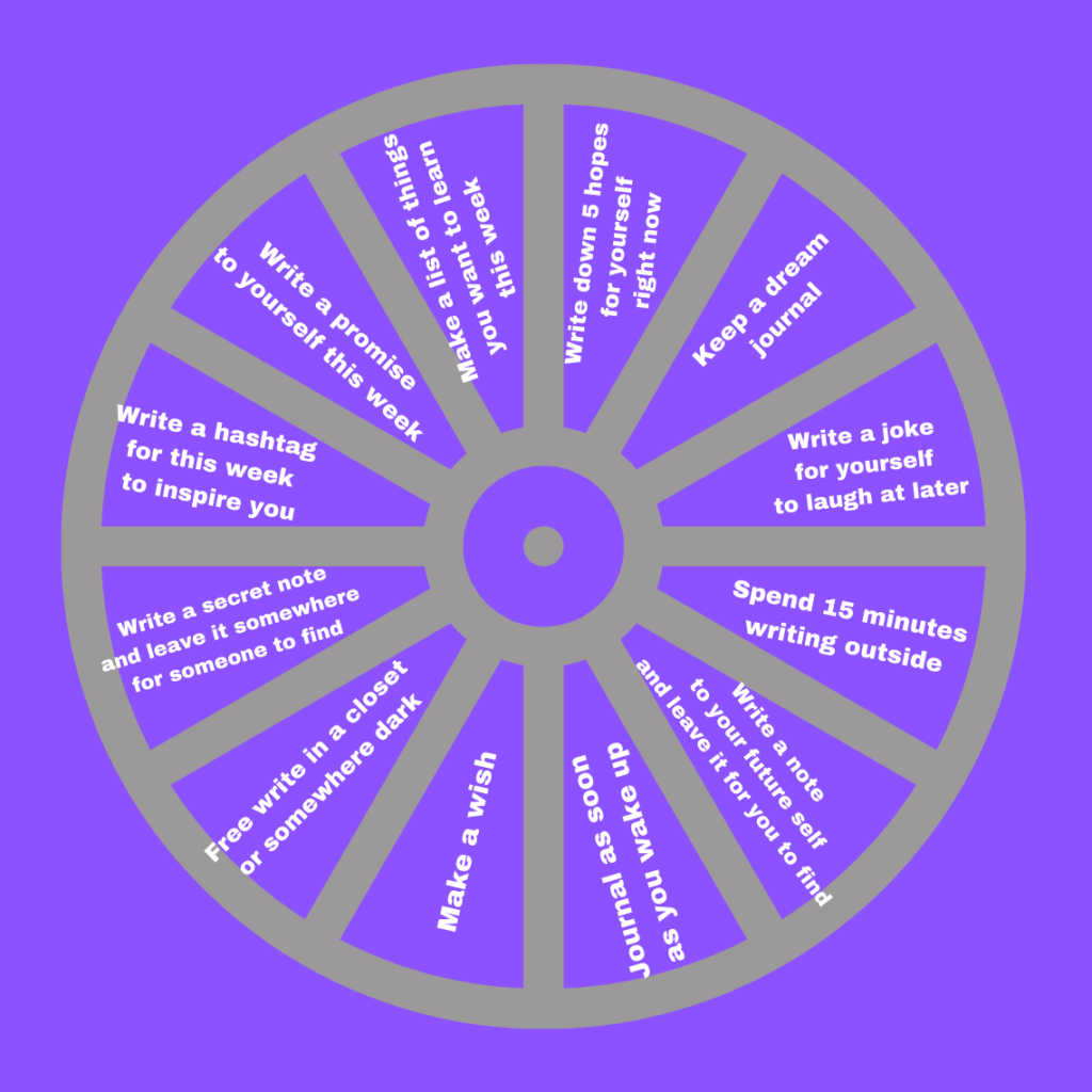 Purple Writing Choice Wheel